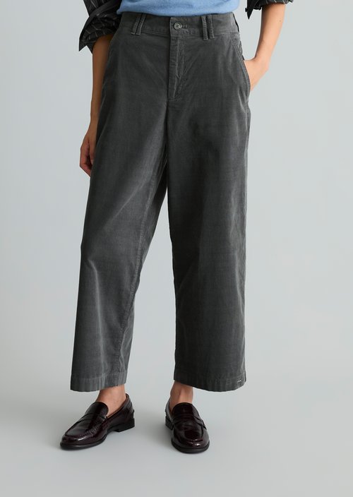 Corduroy pants loose — Light Graphite