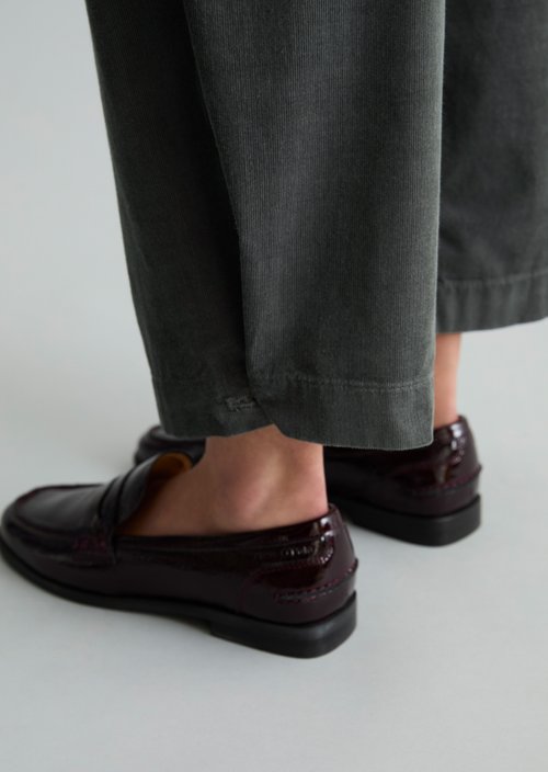 Corduroy pants loose — Light Graphite