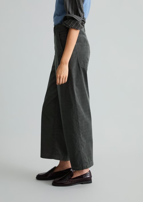 Corduroy pants loose — Light Graphite