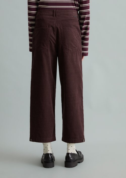 Corduroy pants loose — Espresso Brown