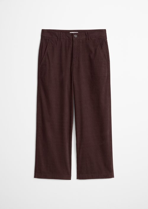 Corduroy pants loose — Espresso Brown