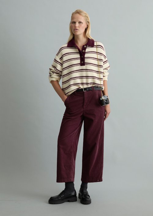 Corduroy pants loose — Mahagony Jam