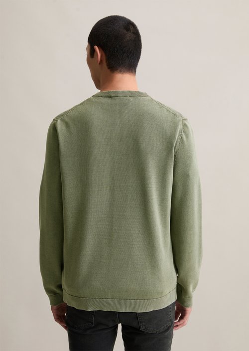 Garment dye sweater regular — Oak Ash