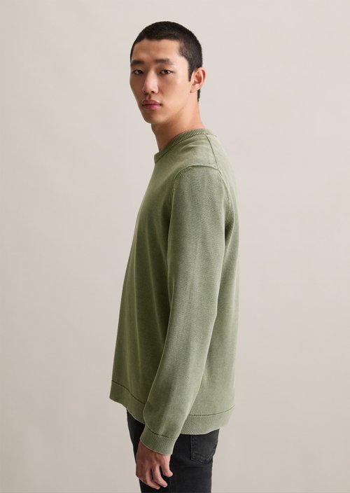 Garment dye sweater regular — Oak Ash
