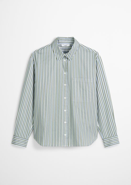 Relaxed striped blouse — Light Green