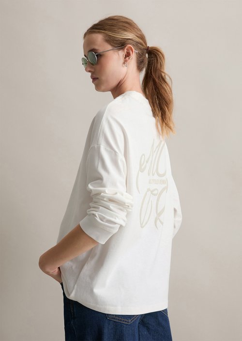 Relaxed longsleeve — Silky White