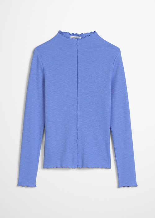 Ribbed longsleeve slim — Lake Blue