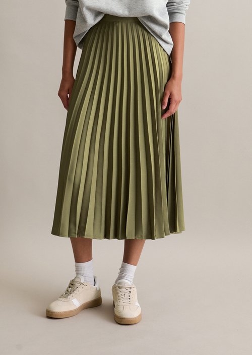 Pleated skirt A-Shape — Desert Sage