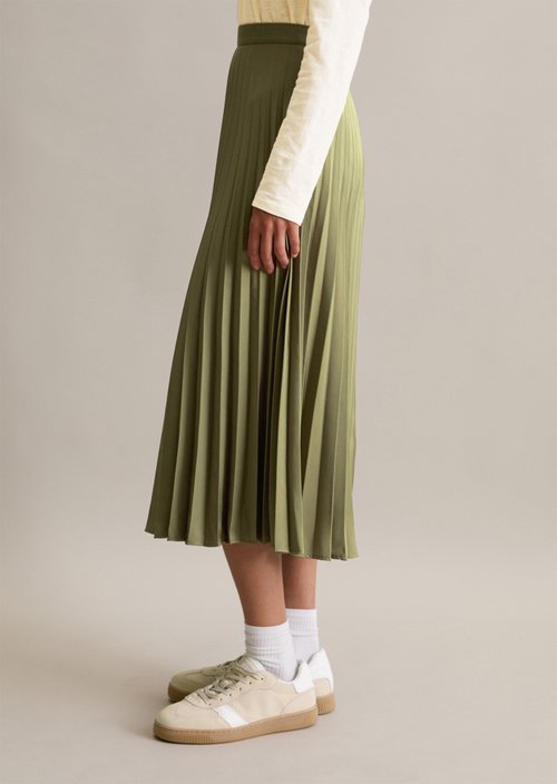 Pleated skirt A-Shape — Desert Sage