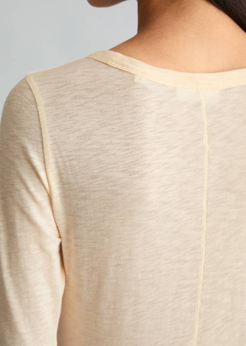 Slim-fit long-sleeve shirt White Blush in detail view