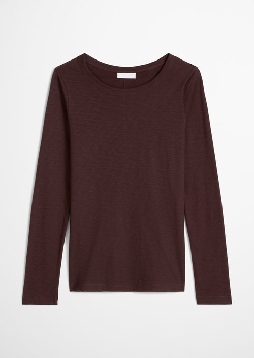 Slim-fit long-sleeve shirt — Espresso Brown