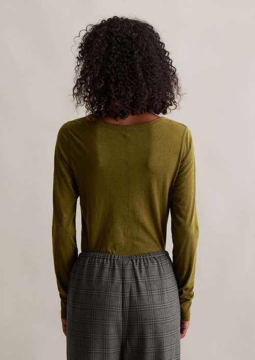 Slim-fit long-sleeve shirt — Burnished Logs