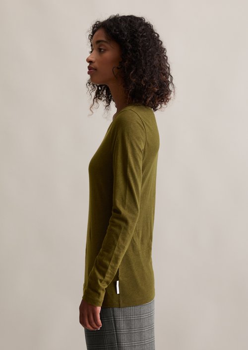 Slim-fit long-sleeve shirt — Burnished Logs