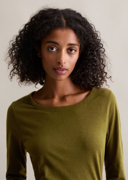 Slim-fit long-sleeve shirt — Burnished Logs