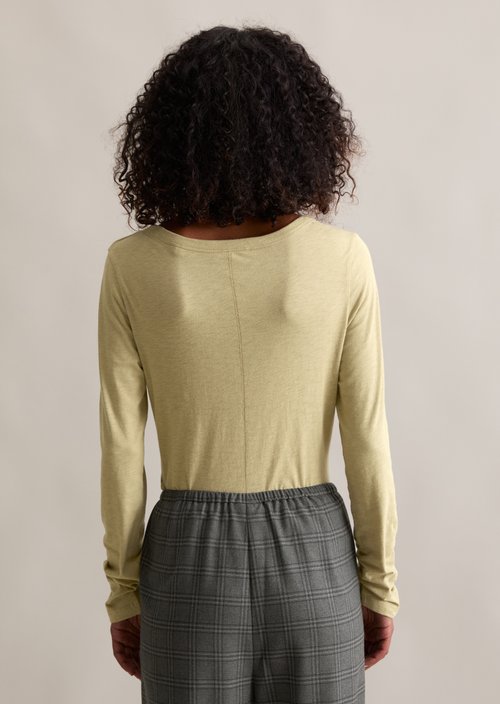 Slim-fit long-sleeve shirt — Artichoke Leaf
