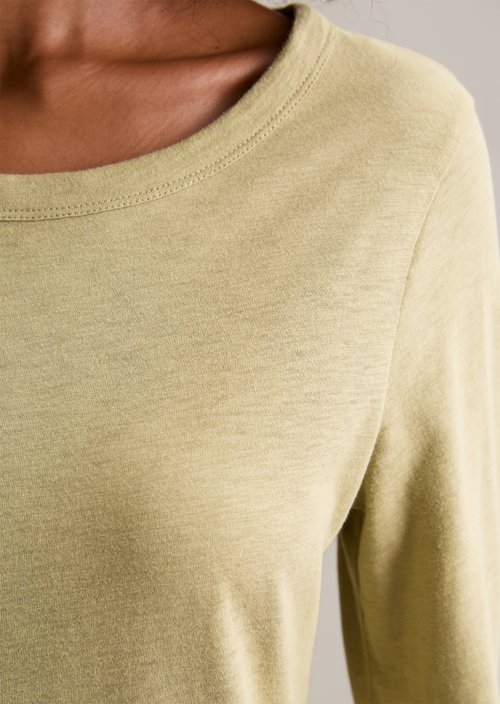 Slim-fit long-sleeve shirt — Artichoke Leaf