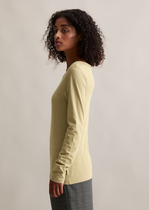Slim-fit long-sleeve shirt — Artichoke Leaf