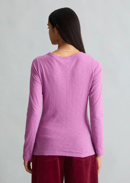 Slim-fit long-sleeve shirt — Smoky Grape