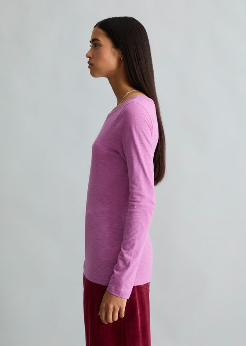 Slim-fit long-sleeve shirt — Smoky Grape