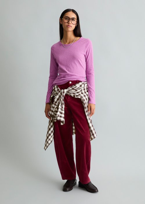 Slim-fit long-sleeve shirt — Smoky Grape