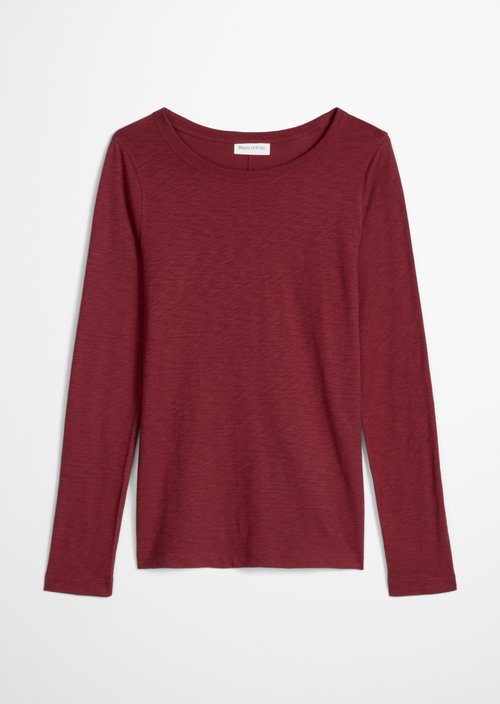 Slim-fit long-sleeve shirt — Deep Burgundy