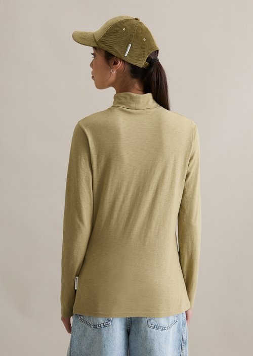 Slim-Fit Long-Sleeve Turtleneck — Artichoke Leaf