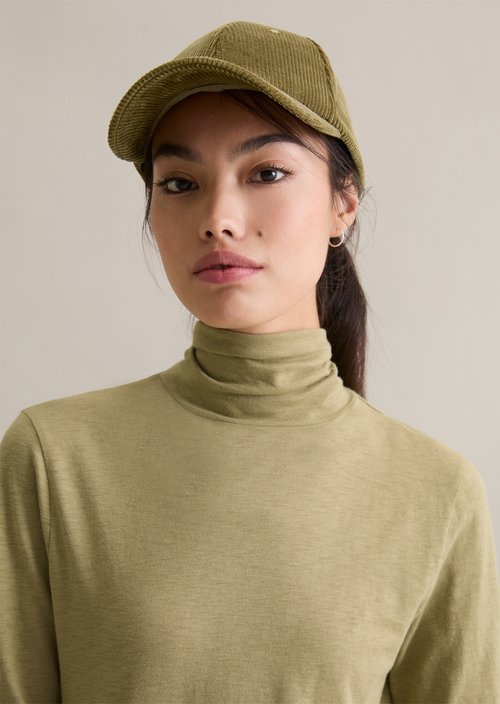 Slim-Fit Long-Sleeve Turtleneck — Artichoke Leaf