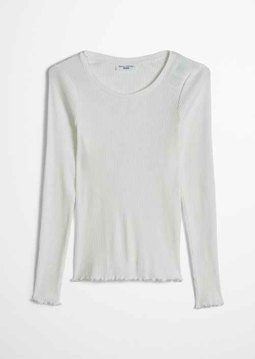 Slim-fit long-sleeve shirt — Silky White