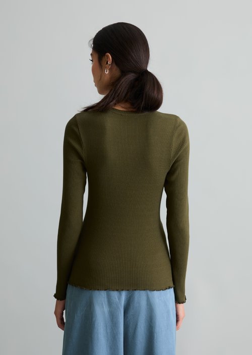Slim-fit long-sleeve shirt — Burnished Logs