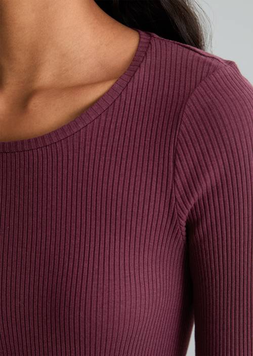 Slim-fit long-sleeve shirt Mahagony Jam in detail view