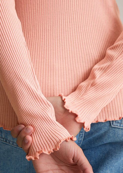 Slim-fit long-sleeve shirt — Rose Powder