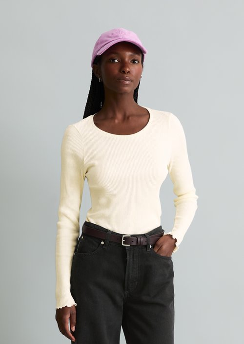 Slim-fit long-sleeve shirt — Butter Yellow