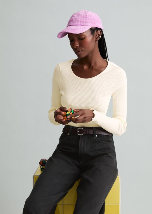 Slim-fit long-sleeve shirt — Butter Yellow