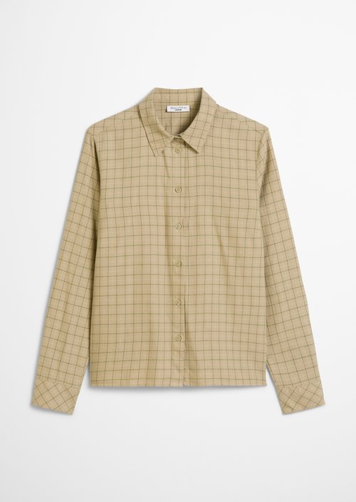 Loose check blouse — Light Green