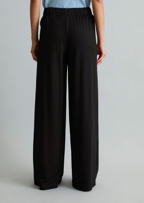 Jersey pants wide — Black