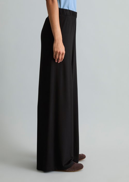 Jersey pants wide — Black