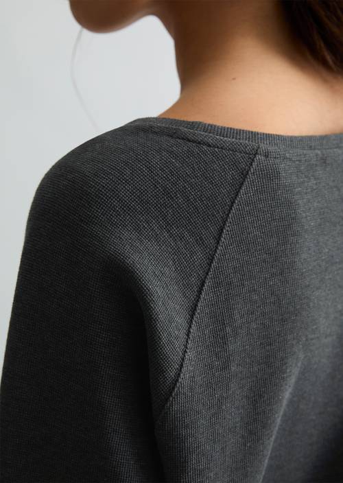 Longsleeve regular Anthra Melange in detail view