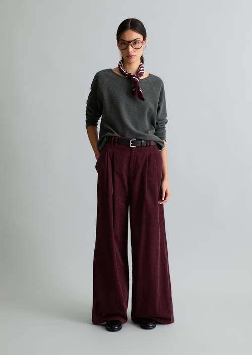 Longsleeve regular Anthra Melange in front view