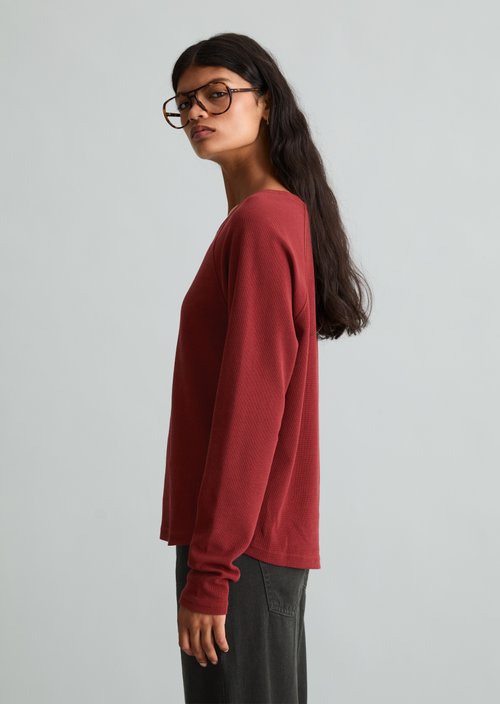 Longsleeve regular — Deep Burgundy