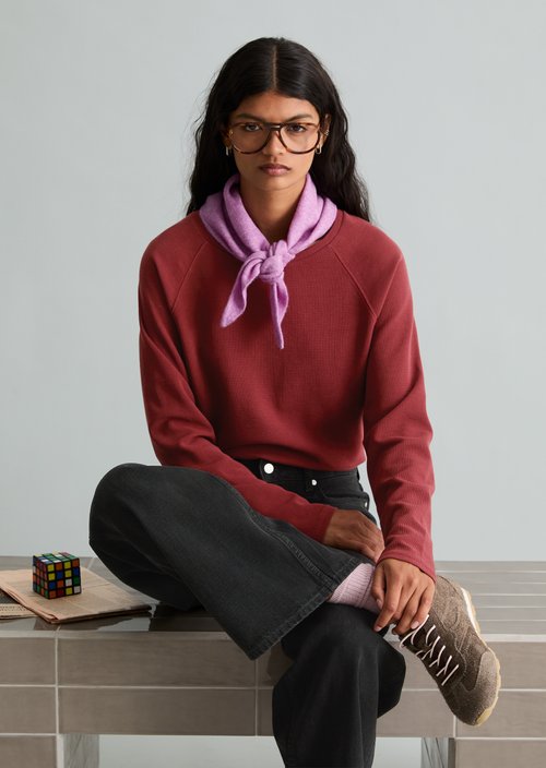 Longsleeve regular — Deep Burgundy