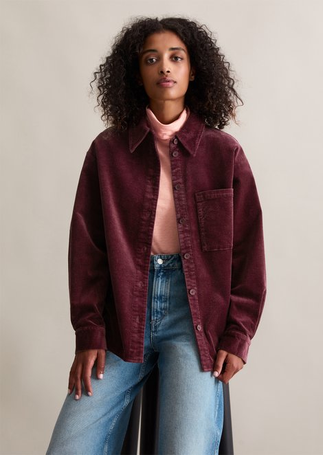 Marc O'Polo Relaxte blouse, Dames, rood, Xxs, 98% Katoen, 2% Elasthaan