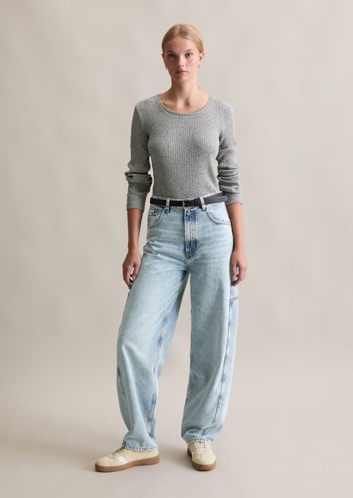 Longsleeve slim — Anthra Melange