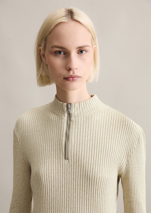 Half-zip longsleeve slim — Artichoke Leaf