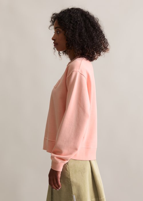 Relaxed sweatshirt — Rose Powder