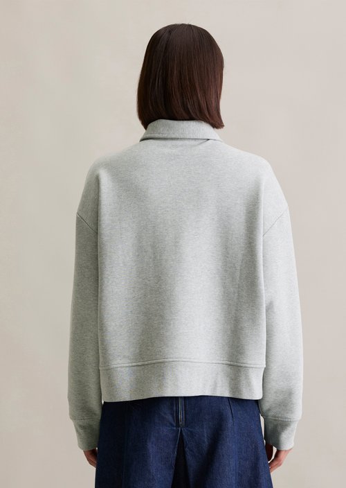 Polo sweatshirt relaxed — Stone Melange