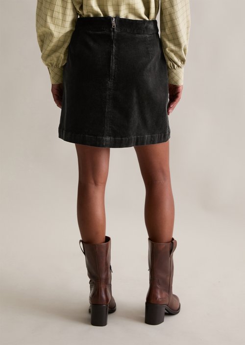 Corduroy mini skirt regular — Black