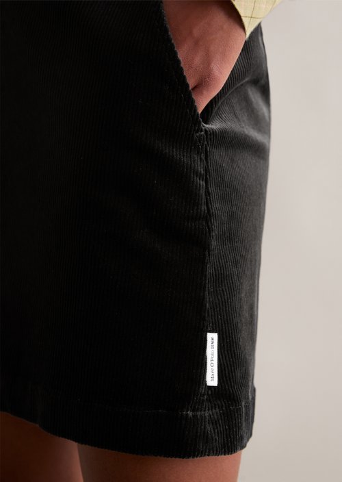 Corduroy mini skirt regular — Black