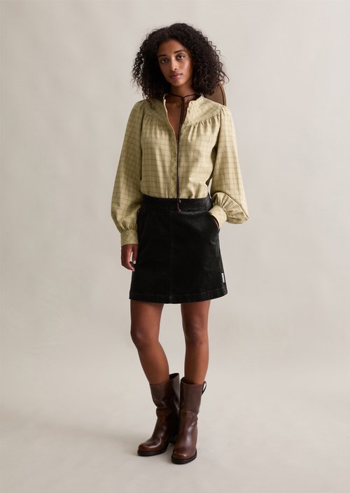 Corduroy mini skirt regular — Black
