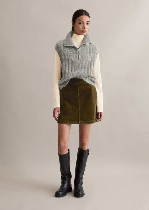 Corduroy mini skirt regular — Burnished Logs