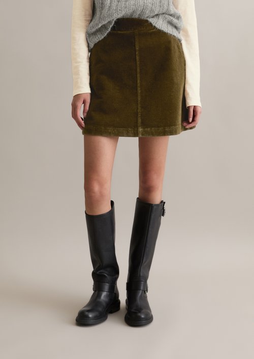 Corduroy mini skirt regular — Burnished Logs